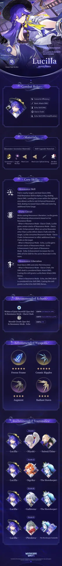 Wuthering Waves Officially Introduces Lucilla in Resonator Review