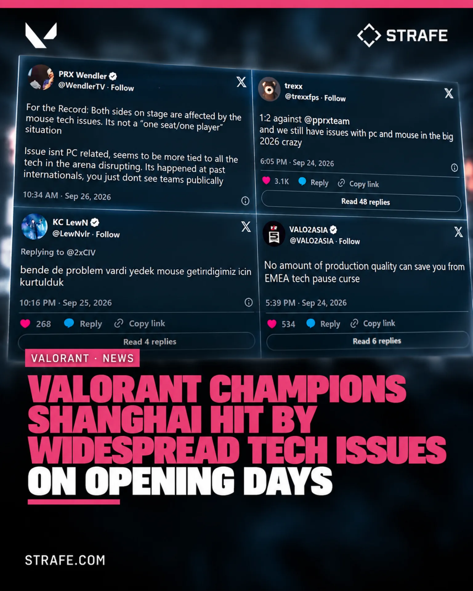 VALORANT Champions Shanghai 2026 Opening Days Marred by Technical Glitches