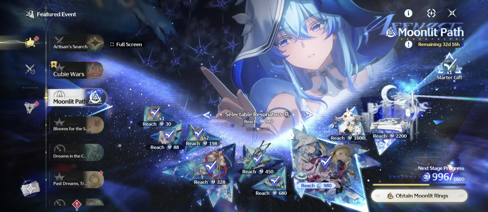 Wuthering Waves Player Shares Moonlit Path Purchase and Shorekeeper Acquisition